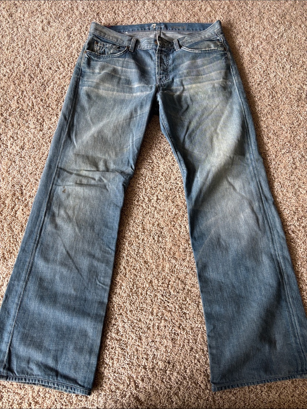 Men's Blue Washed Jeans